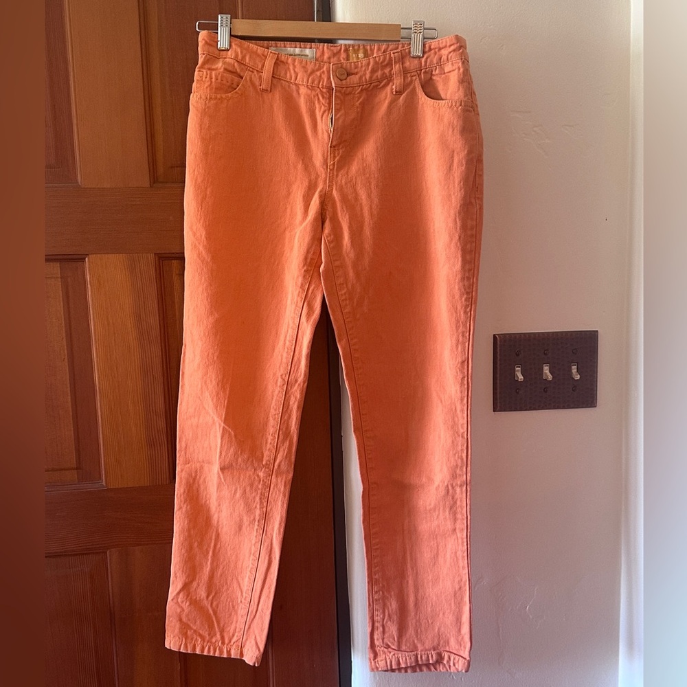Pilcro and the Letterpress Orange Skinny Pants